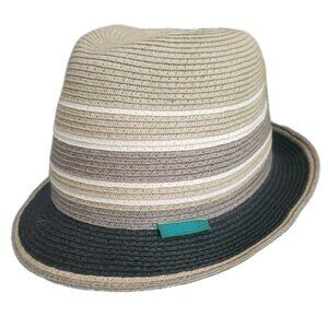 Robert Graham Hat Men’s Straw Fedora Casual Lined Size M Flip Flops